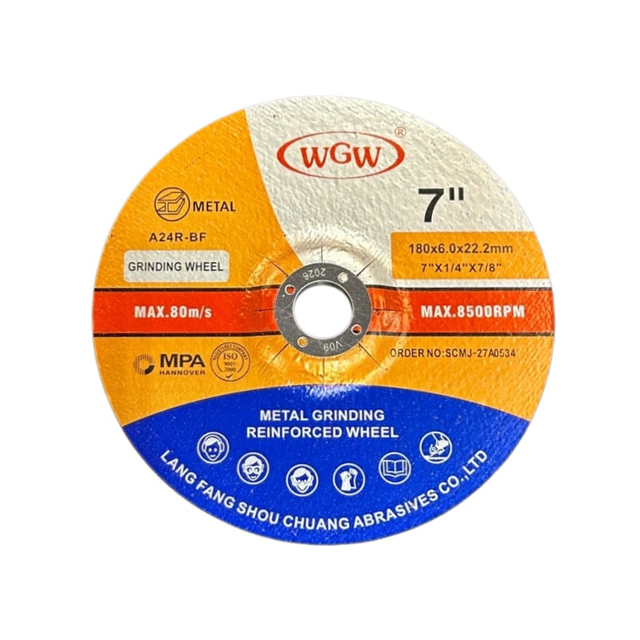WGW طويل العمر 180 مم × 6.0 × 22.23 مم قرص تقطيع معدني 80 متر/الثانية صلابة عالية طاحونة زاوية محمولة 