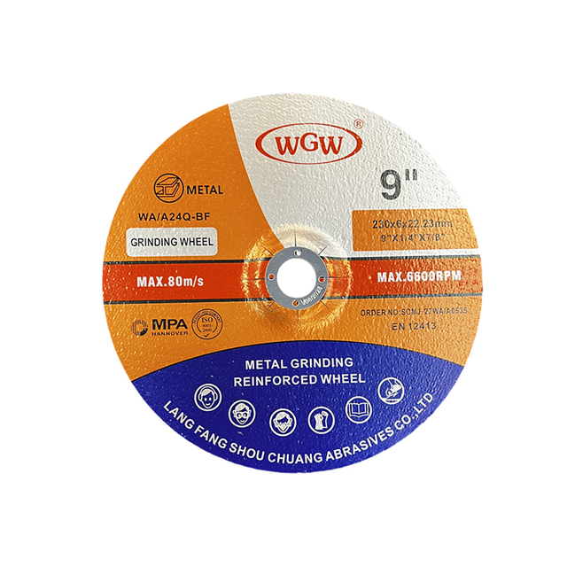WGW طويل العمر 230 مم × 6.0 × 22.23 مم قرص تقطيع معدني 80 متر/الثانية صلابة عالية طاحونة زاوية محمولة 