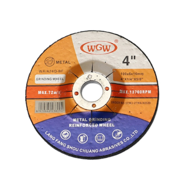 WGW طويل العمر 100 مم × 6.0 × 16 مم قرص قطع معدني 80 متر/الثانية صلابة عالية طاحونة زاوية محمولة 